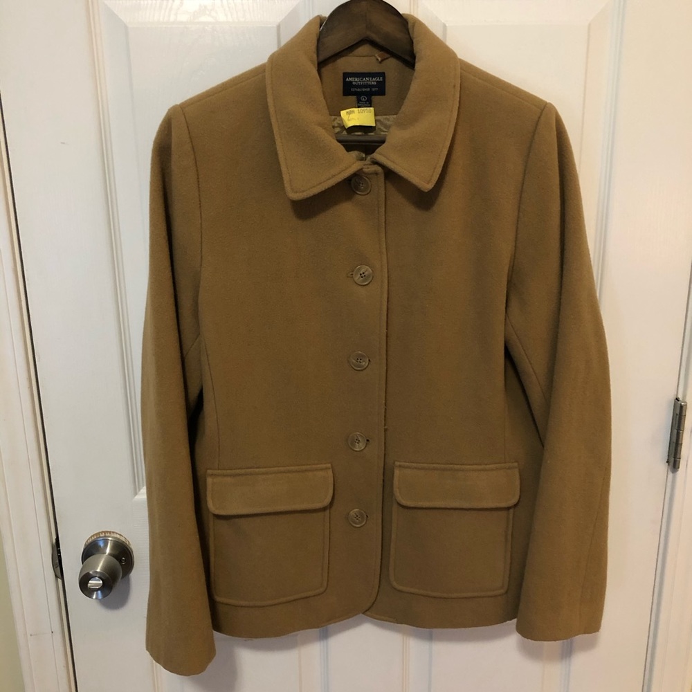 American Eagle wool blend blazer jacket size L